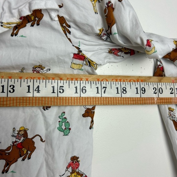 Wrangler Cowgirl Cowboys Printed Long Sleeve Little Girl Snap Button Down Size L - Picture 8 of 10